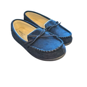 Women’s Hometop Moccasin Slippers Memory Foam Size 10 Blue
